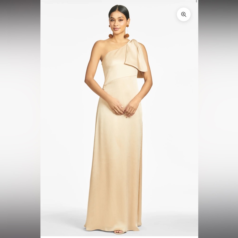 NWT SACHIN & BABI $285 Chelsea Bow Gown evening formal in Champagne size 8
